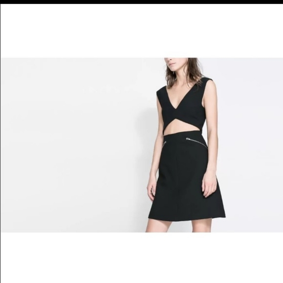 Zara Studio Cut-Off Dress Size S - Picture 2 of 16